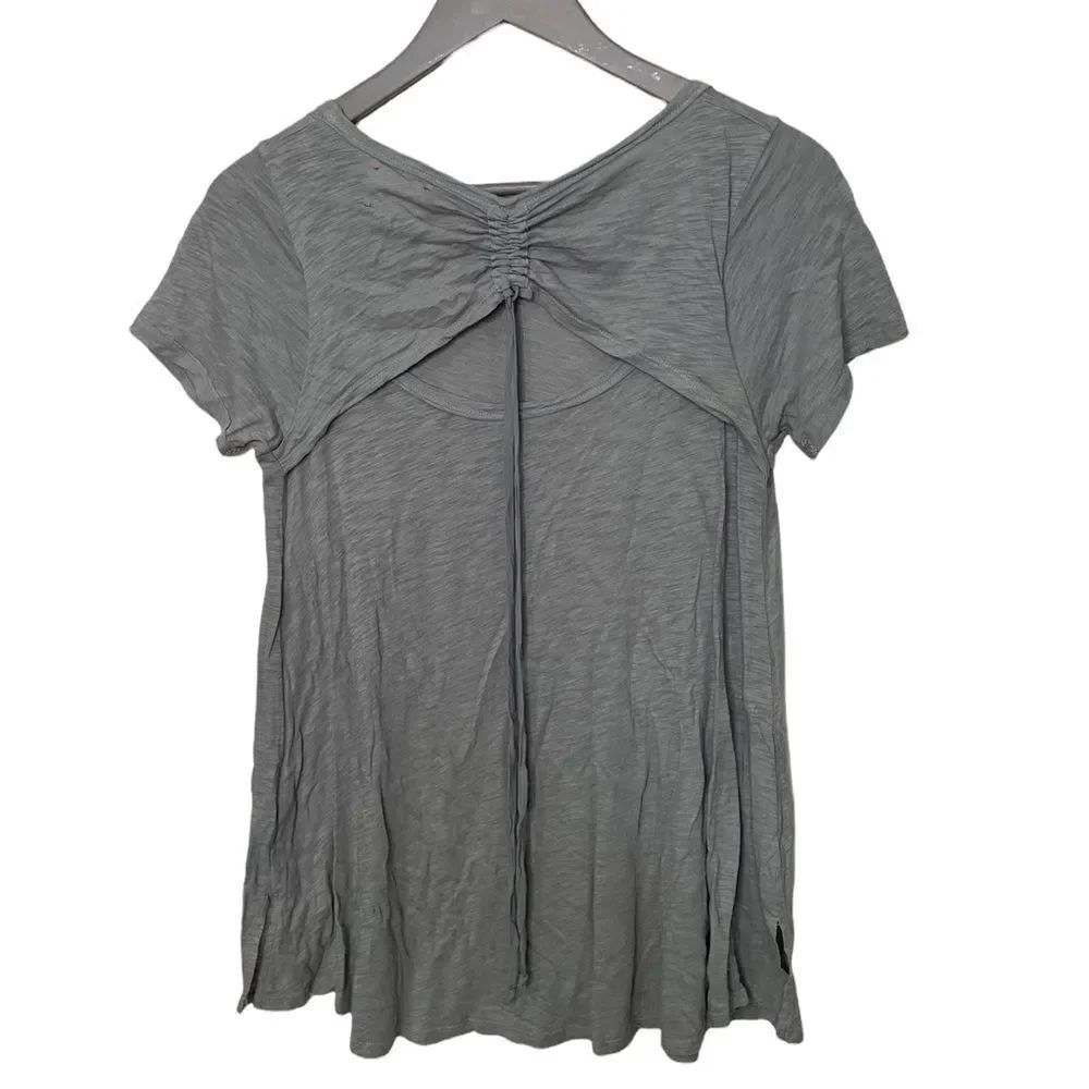 Anthropologie T.LA Grey Flowy Top